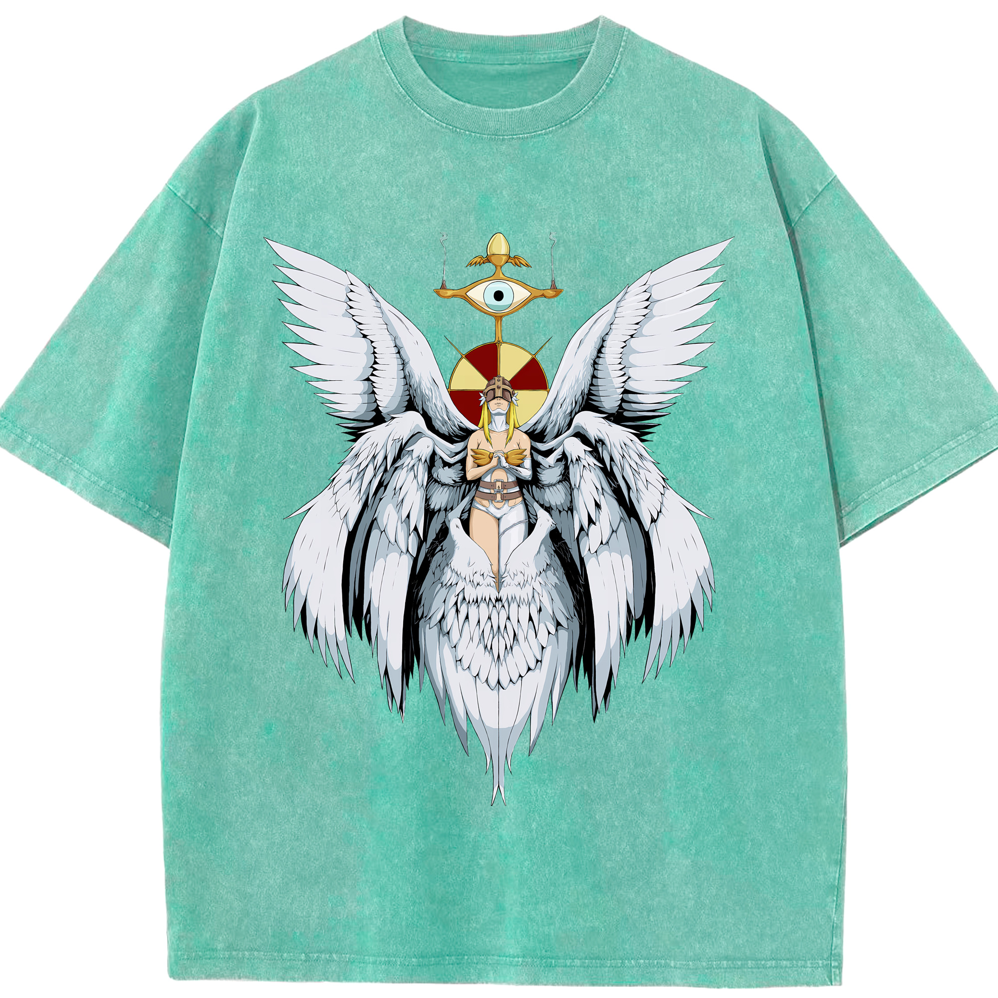 （画像用） Digimon デジタルモンスター/デジモン 綿100% ヴィンテージ風 半袖Tシャツ（フロントプリント）